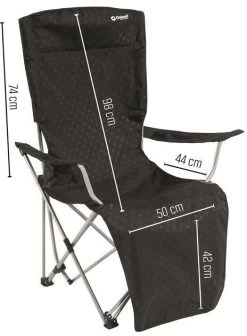 Outwell Catamarca Liegestuhl, 89x61x116cm, Schwarz 13 Outwell Catamarca Liegestuhl, 89x61x116cm, Schwarz -Outwell 113448 0 5