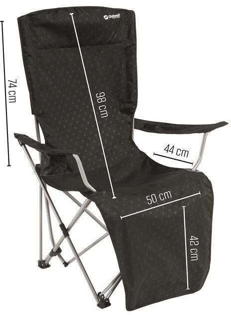 Outwell Catamarca Liegestuhl, 89x61x116cm, Schwarz 8 Outwell Catamarca Liegestuhl, 89x61x116cm, Schwarz – Bild 6