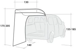 Outwell Upcrest Busvordach, 155-185cm, Grün -Outwell 115104 0 6