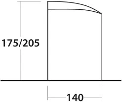 Outwell Upcrest Busvordach, 155-185cm, Grün -Outwell 115104 0 7