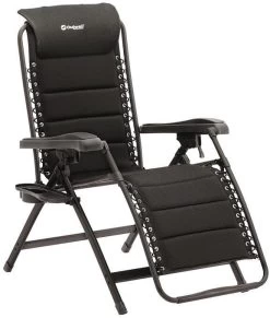 Outwell Acadia Gepolsterter Liegestuhl, Schwarz