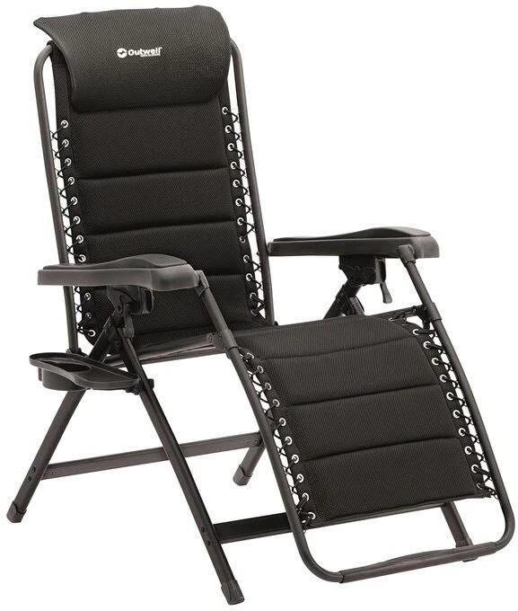 Outwell Acadia Gepolsterter Liegestuhl, Schwarz 3 Outwell Acadia Gepolsterter Liegestuhl, Schwarz