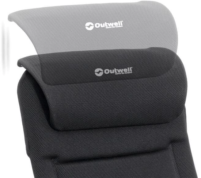 Outwell Acadia Gepolsterter Liegestuhl, Schwarz 5 Outwell Acadia Gepolsterter Liegestuhl, Schwarz – Bild 3