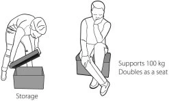 Outwell Cornillon Esstischstuhl-/Aufbewahrungskombination, Grau -Outwell 6164 11