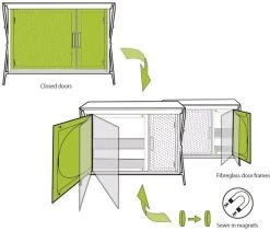 Outwell Richmond Küchentisch, 122x50x82/107cm, Schwarz -Outwell 72317 5