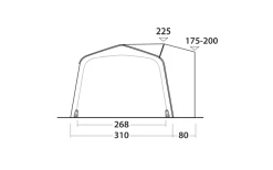 Outwell Jonesville 290 SA Flex Busvorzelt + ONS Leuchtelement-Set Bundle -Outwell 748538 5008481