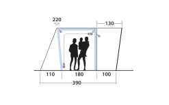 Outwell Jonesville 290 SA Flex Busvorzelt + ONS Leuchtelement-Set Bundle -Outwell 748541 5008487