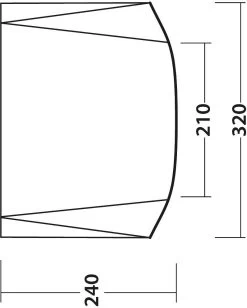 Outwell Touring Shelter Schutzdach, 320x240x200cm, Grau -Outwell 94971 0 4