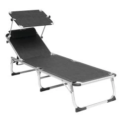 Outwell Victoria Liegestuhl Faltbar Dunkelgrau