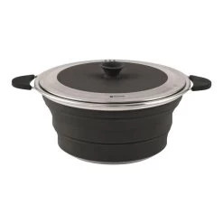 Outwell Collaps M Faltbarer Topf Mit Deckel Schwarz/Stahl