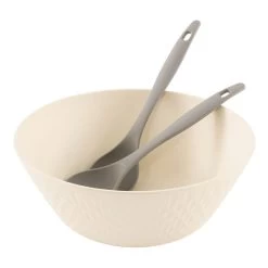 Salatschüssel Outwell Lotus Bamboo Mit Service Weiß/grau