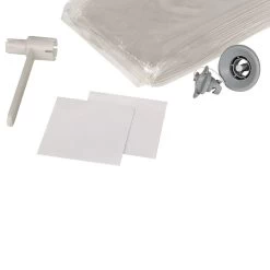 Outwell Air Repair Reparaturschlauch Für Zelt + Ventil + Schraubenschlüssel + 2 Patches Weiß/grau